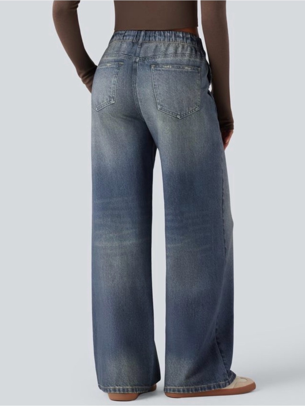 HALARA Women's Wide leg Terry Sweatpants - Picture 2 of 7